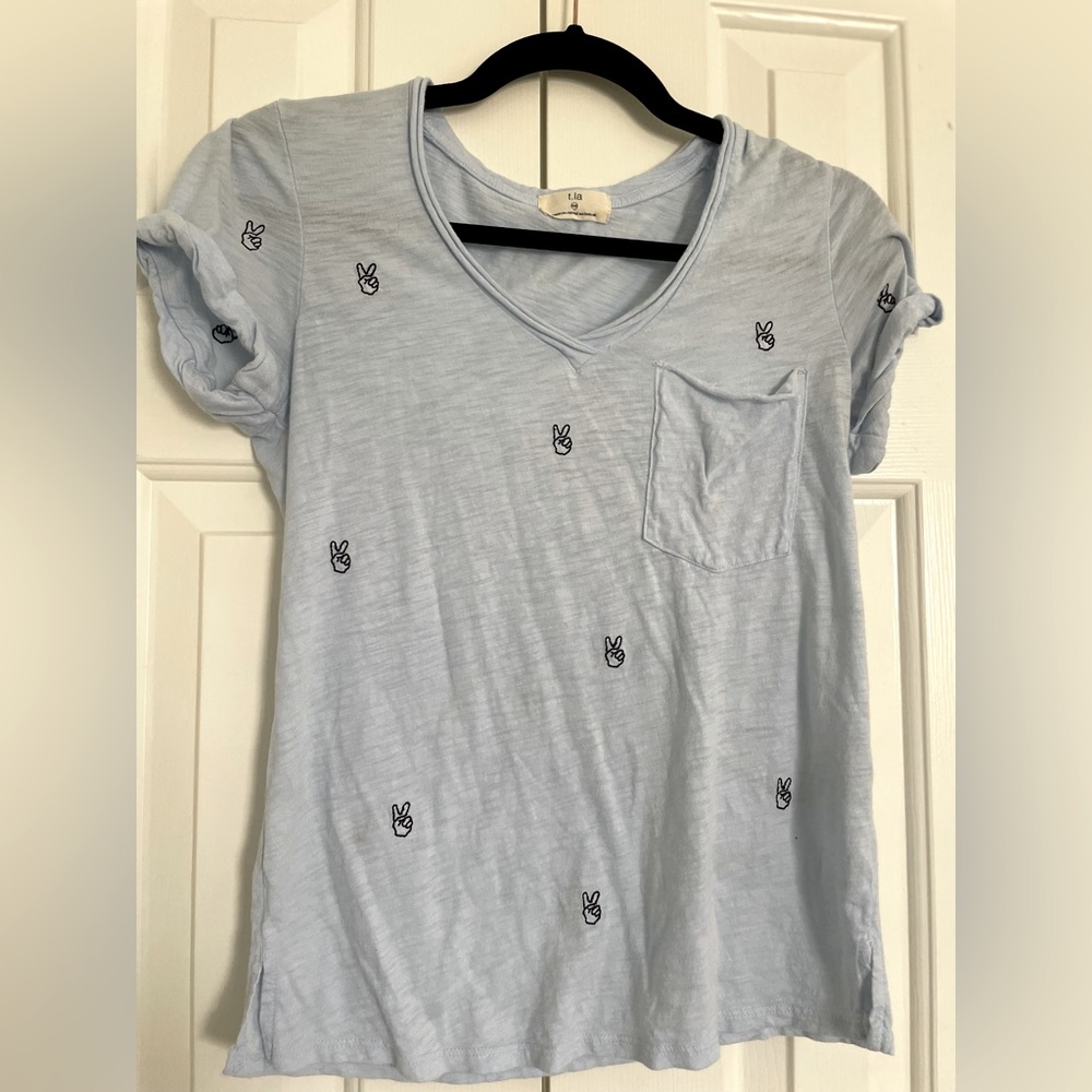 T.La light blue t shirt from Anthro in perfect shape